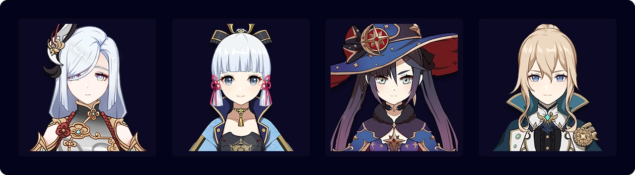 Shenhe — Ayaka — Mona — Jean