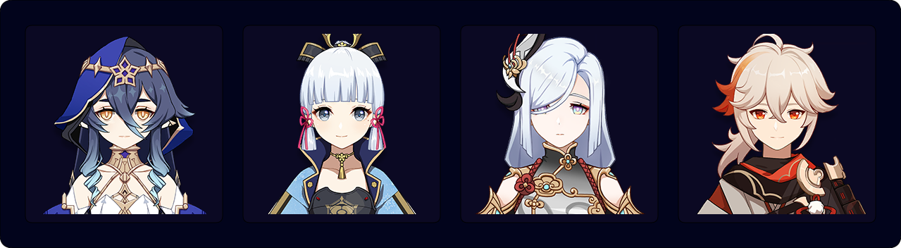 Layla | Ayaka | Shenhe | Kazuha