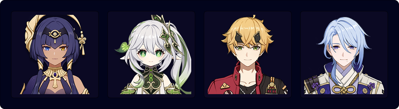 Candace | Nahida | Thoma | Ayato