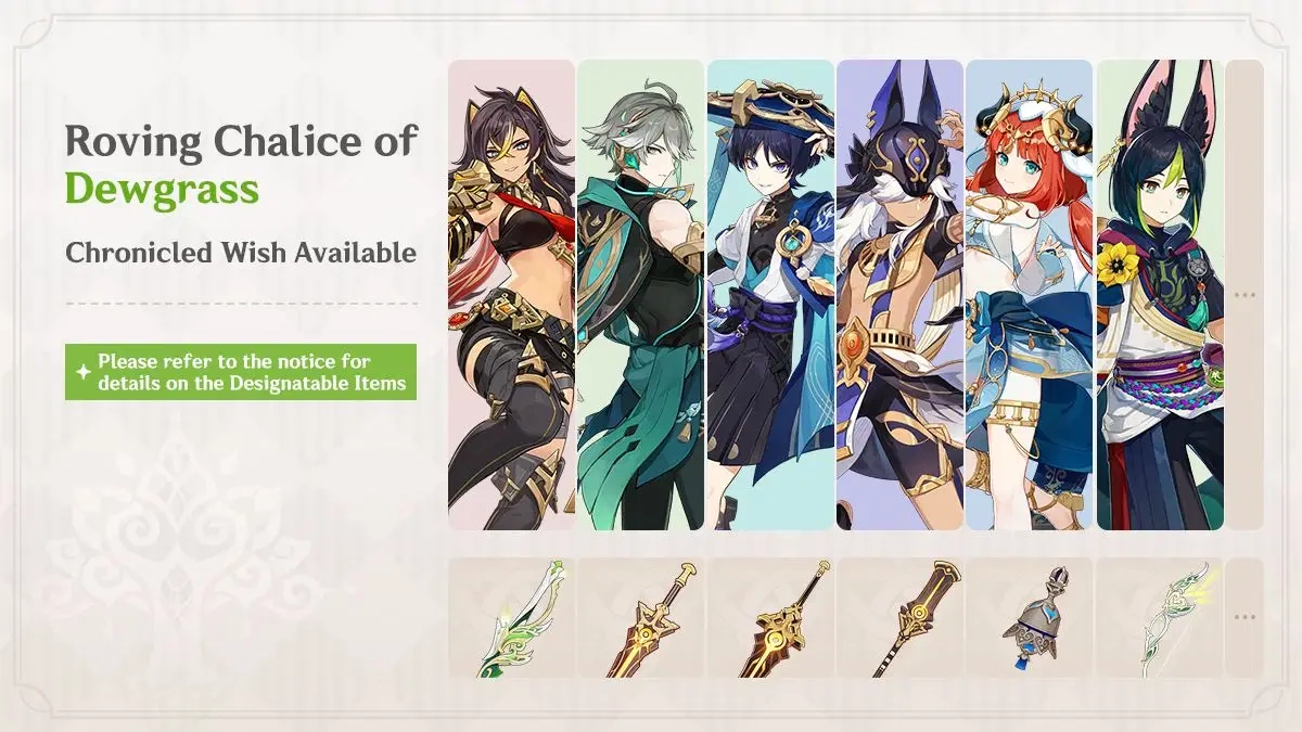 Genshin Character wish banner 4 - KQM